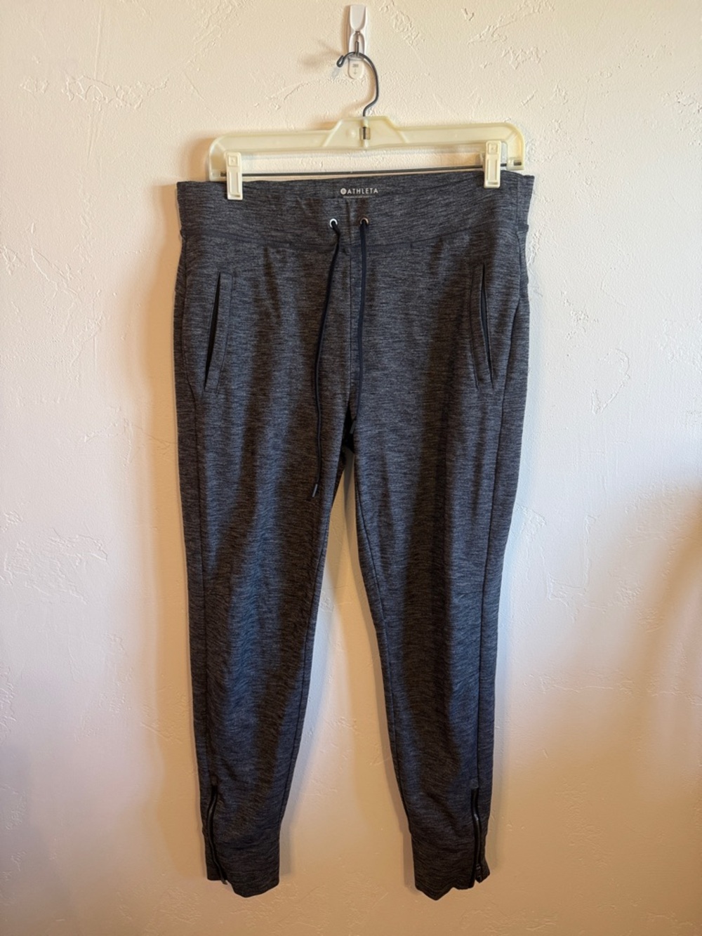 Athleta Charcoal Heather Drawstring Joggers